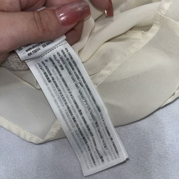 Abercrombie & Fitch S Boho Sweater Blouse W Printed Sleeves Lace Up Small Aztec - Picture 14 of 16